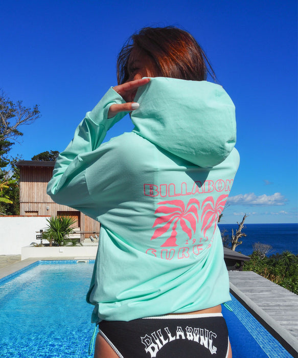 BILLABONG ウィメンズ MORFY GRAPHIC ZIP UP HOODED RASH ジップラッシュガード 【2026年夏モデル】