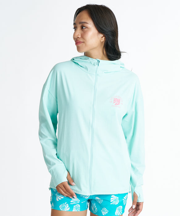 BILLABONG ウィメンズ MORFY GRAPHIC ZIP UP HOODED RASH ジップラッシュガード 【2026年夏モデル】 AGA / L