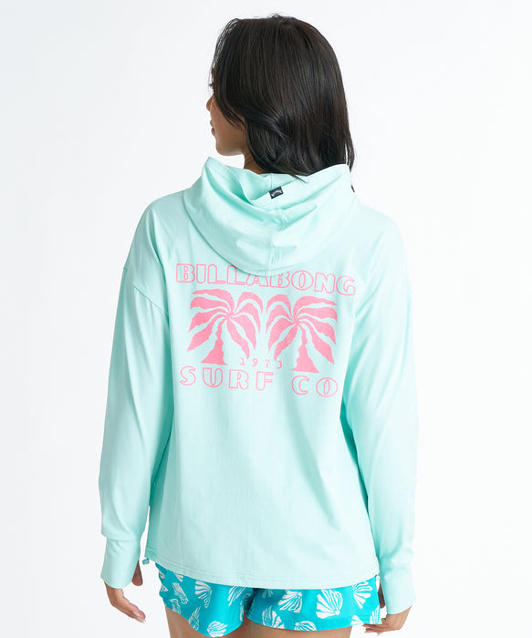 BILLABONG ウィメンズ MORFY GRAPHIC ZIP UP HOODED RASH ジップラッシュガード 【2026年夏モデル】 AGA / L
