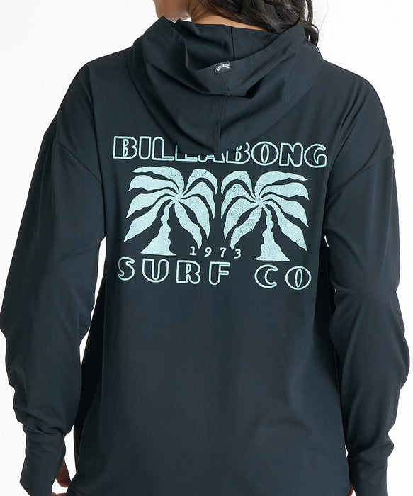 BILLABONG ウィメンズ MORFY GRAPHIC ZIP UP HOODED RASH ジップラッシュガード 【2026年夏モデル】 BLK / L