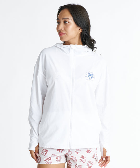 BILLABONG ウィメンズ MORFY GRAPHIC ZIP UP HOODED RASH ジップラッシュガード 【2026年夏モデル】 WHT / L