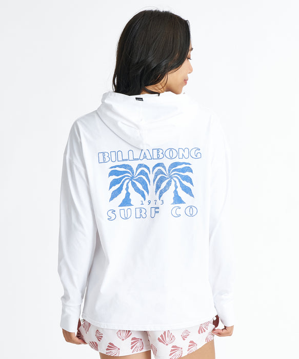 BILLABONG ウィメンズ MORFY GRAPHIC ZIP UP HOODED RASH ジップラッシュガード 【2026年夏モデル】 WHT / L
