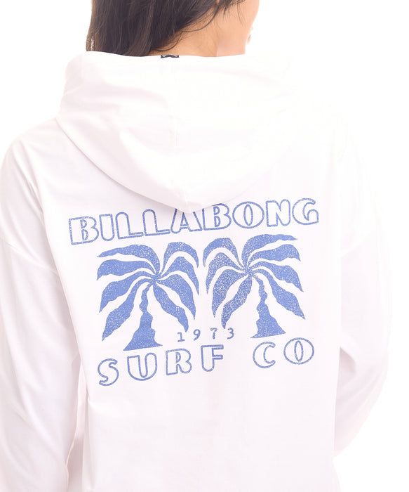 BILLABONG ウィメンズ MORFY GRAPHIC ZIP UP HOODED RASH ジップラッシュガード 【2026年夏モデル】 WHT / L