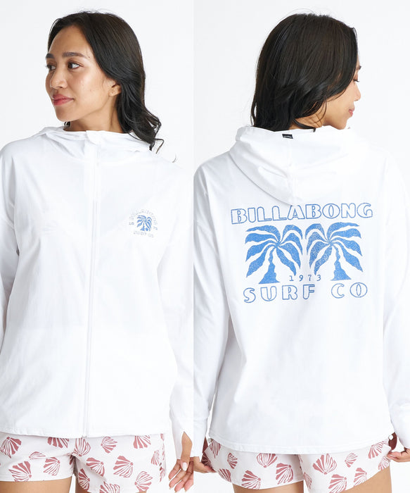 BILLABONG ウィメンズ MORFY GRAPHIC ZIP UP HOODED RASH ジップラッシュガード 【2026年夏モデル】