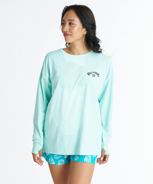 BILLABONG ウィメンズ MORFY SQUARE LOGO LS TEE RASH 長袖ラッシュガード 【2026年夏モデル】 AGA / L