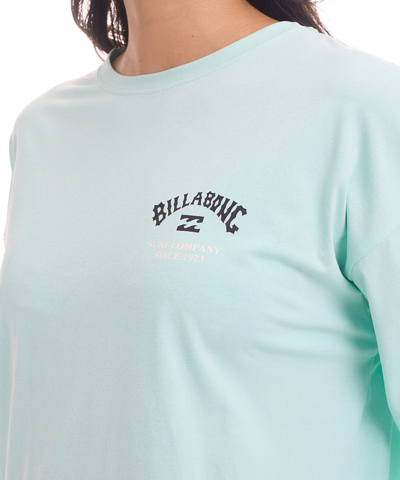 BILLABONG ウィメンズ MORFY SQUARE LOGO LS TEE RASH 長袖ラッシュガード 【2026年夏モデル】 AGA / L