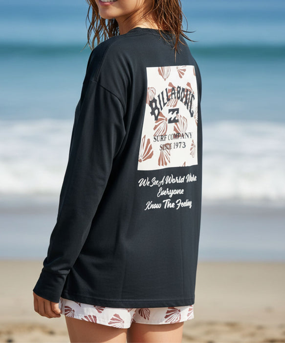 BILLABONG ウィメンズ MORFY SQUARE LOGO LS TEE RASH 長袖ラッシュガード 【2026年夏モデル】