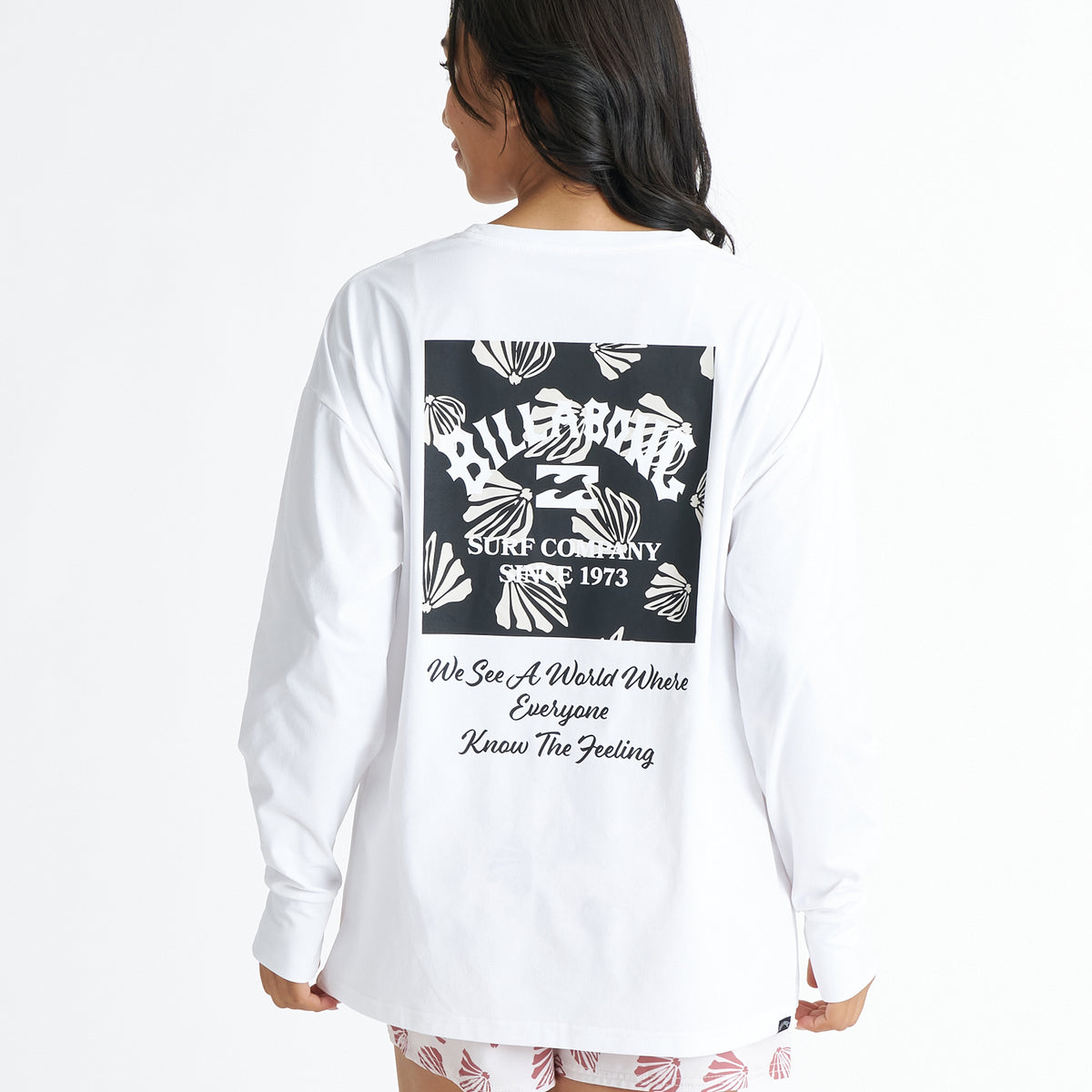 BILLABONG ウエアー BILLABONG ウィメンズ MORFY SQUARE LOGO LS TEE RASH 長袖ラッシュ