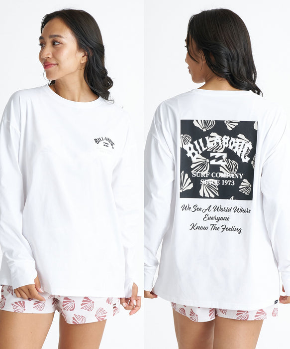 BILLABONG ウィメンズ MORFY SQUARE LOGO LS TEE RASH 長袖ラッシュガード 【2026年夏モデル】
