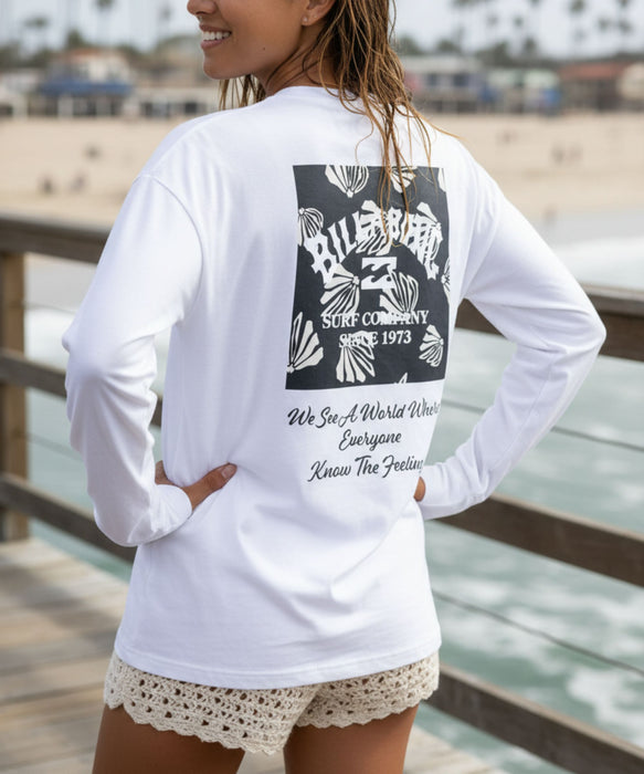 BILLABONG ウィメンズ MORFY SQUARE LOGO LS TEE RASH 長袖ラッシュガード 【2026年夏モデル】
