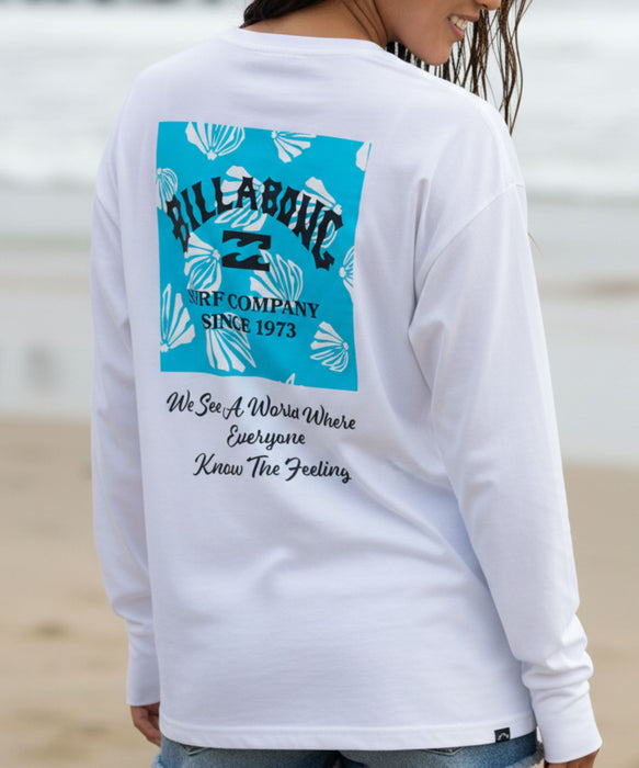 BILLABONG ウィメンズ MORFY SQUARE LOGO LS TEE RASH 長袖ラッシュガード 【2026年夏モデル】