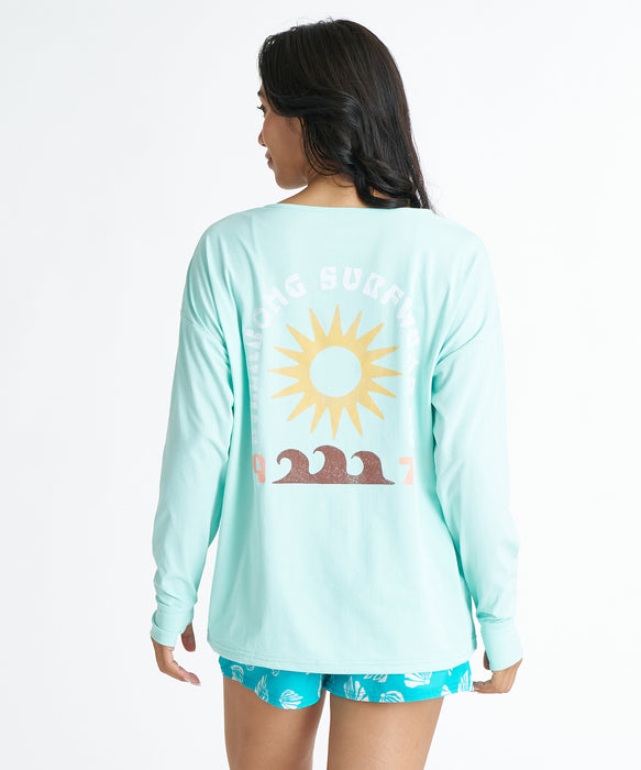 BILLABONG ウィメンズ MORFY GRAPHIC BOAT NECK LS TEE RASH 長袖ラッシュガード 【2026年夏モデル】 AGA / L