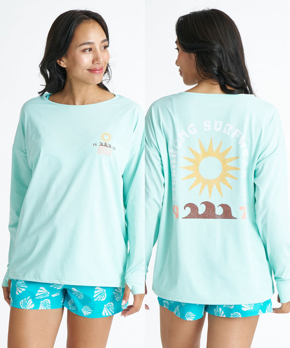 BILLABONG ウィメンズ MORFY GRAPHIC BOAT NECK LS TEE RASH 長袖ラッシュガード 【2026年夏モデル】