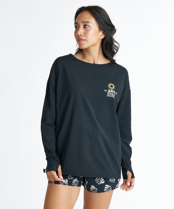 BILLABONG ウィメンズ MORFY GRAPHIC BOAT NECK LS TEE RASH 長袖ラッシュガード 【2026年夏モデル】 BLK / L