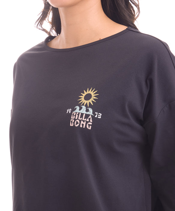 BILLABONG ウィメンズ MORFY GRAPHIC BOAT NECK LS TEE RASH 長袖ラッシュガード 【2026年夏モデル】 BLK / L