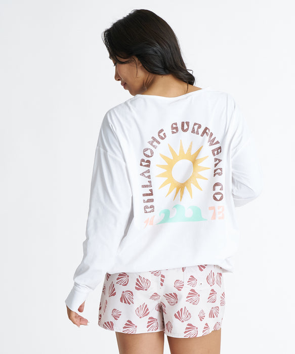 BILLABONG ウィメンズ MORFY GRAPHIC BOAT NECK LS TEE RASH 長袖ラッシュガード 【2026年夏モデル】 WHT / L