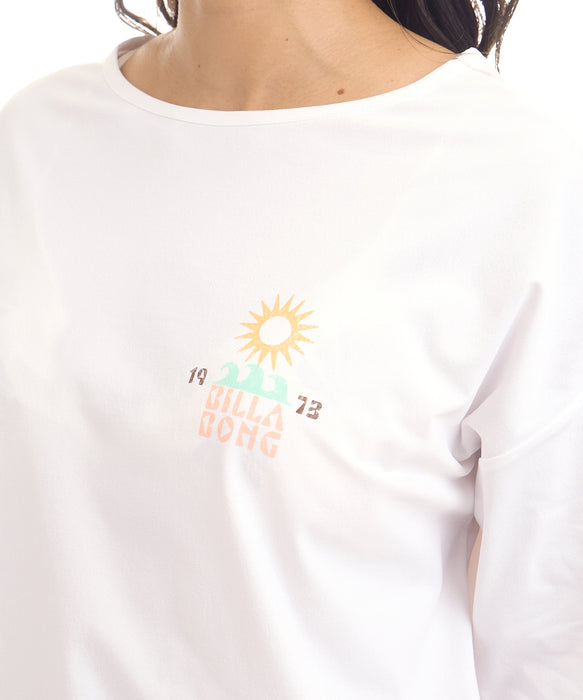 BILLABONG ウィメンズ MORFY GRAPHIC BOAT NECK LS TEE RASH 長袖ラッシュガード 【2026年夏モデル】 WHT / L