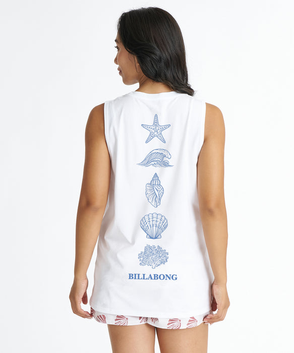 BILLABONG ウィメンズ SURF FLEX GRAPHIC TANK サーフタンクトップ 【2026年夏モデル】 WHT / L