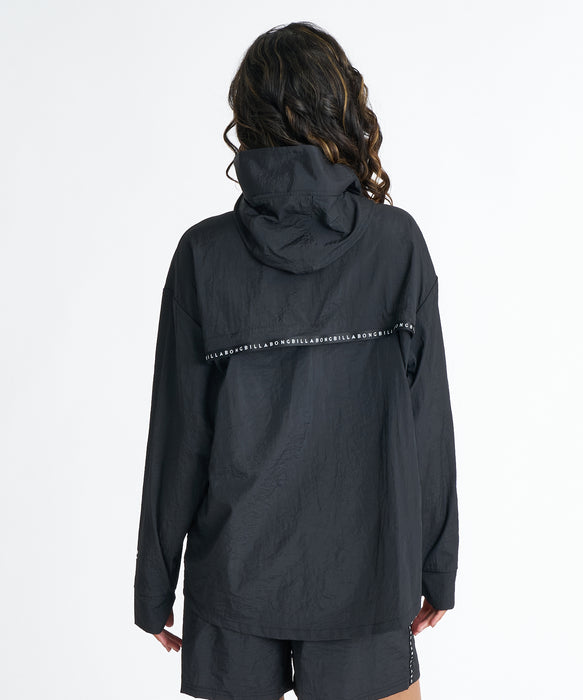 BILLABONG ウィメンズ UTILITY LOGO TAPE ZIP UP PARKA ジップラッシュガード 【2026年夏モデル】 BLK / M