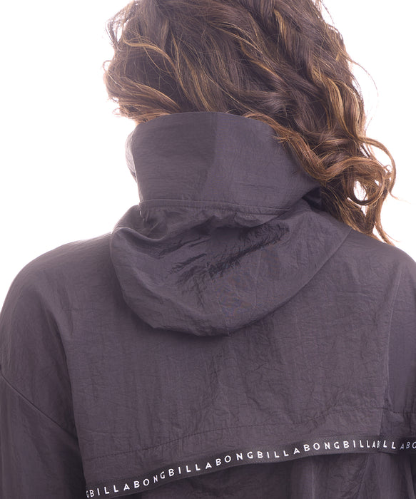 BILLABONG ウィメンズ UTILITY LOGO TAPE ZIP UP PARKA ジップラッシュガード 【2026年夏モデル】 BLK / M