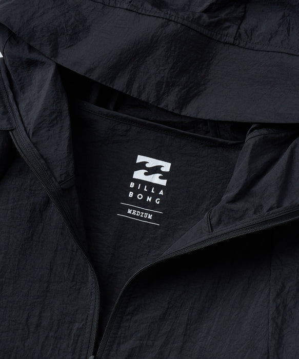 BILLABONG ウィメンズ UTILITY LOGO TAPE ZIP UP PARKA ジップラッシュガード 【2026年夏モデル】 BLK / M