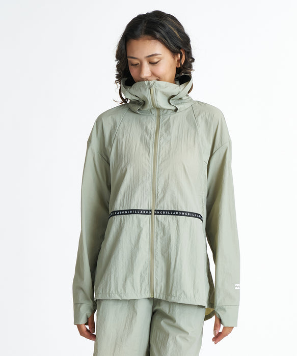 BILLABONG ウィメンズ UTILITY LOGO TAPE ZIP UP PARKA ジップラッシュガード 【2026年夏モデル】 CED / M