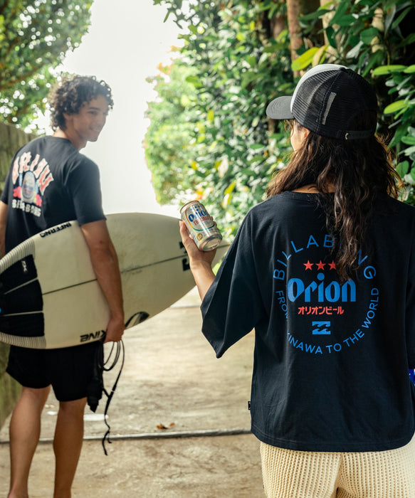 BILLABONG ウィメンズ ORION CIRCLE 【ORION BEER x BILLABONG COLLECTION】【LOOSE CROPPED】Tシャツ 【2026年夏モデル】