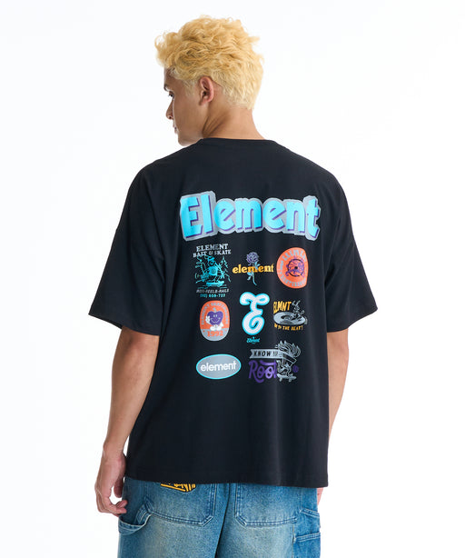 ELEMENT メンズ ACOMPANY SS Tシャツ 【2026年春夏モデル】 FBK / XL