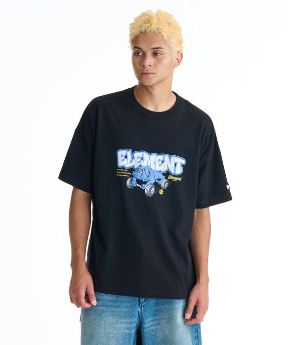 ELEMENT メンズ TAG BULLDOG SS Tシャツ 【2026年春夏モデル】 FBK / XL