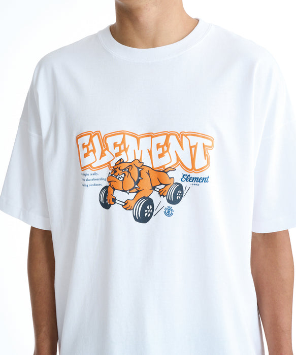 ELEMENT メンズ TAG BULLDOG SS Tシャツ 【2026年春夏モデル】 WHT / XL
