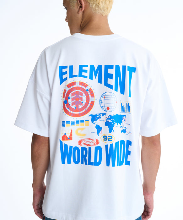 ELEMENT メンズ WORLD WIDE SS Tシャツ 【2026年夏モデル】 WHT / XL