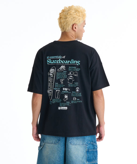 ELEMENT メンズ 10 ESSENTIALS SS Tシャツ 【2026年夏モデル】 FBK / XL