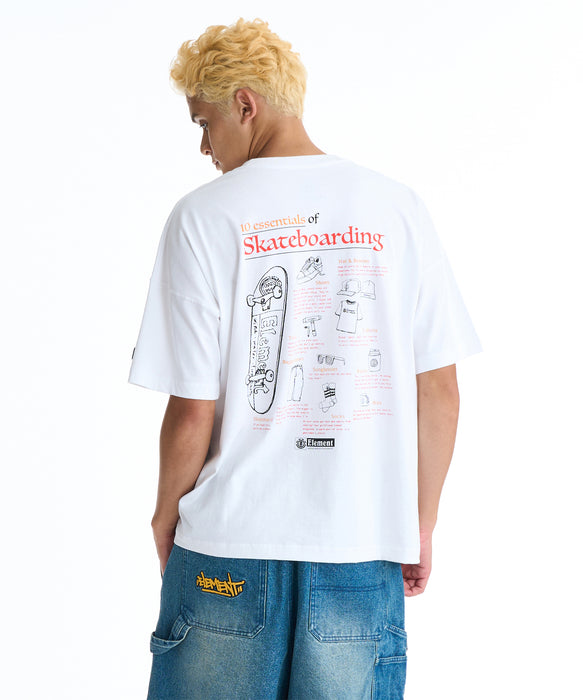 ELEMENT メンズ 10 ESSENTIALS SS Tシャツ 【2026年夏モデル】 WHT / XL