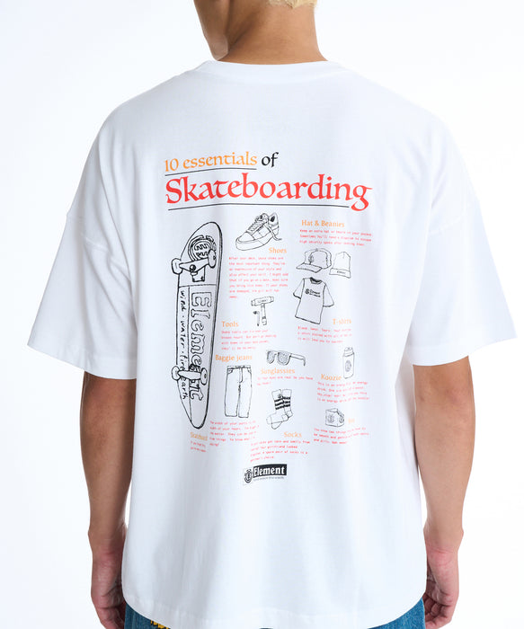 ELEMENT メンズ 10 ESSENTIALS SS Tシャツ 【2026年夏モデル】 WHT / XL