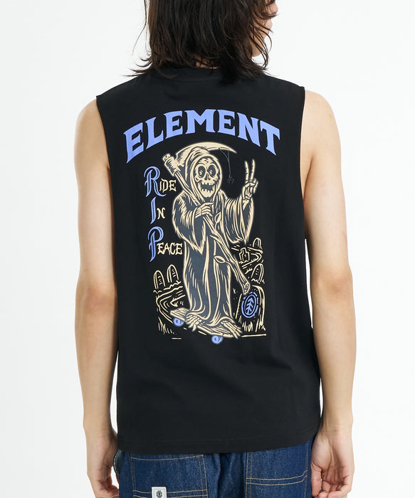 ELEMENT メンズ TIMBER RIP NO SLEEVE Tシャツ 【2026年夏モデル】 FBKT / XL