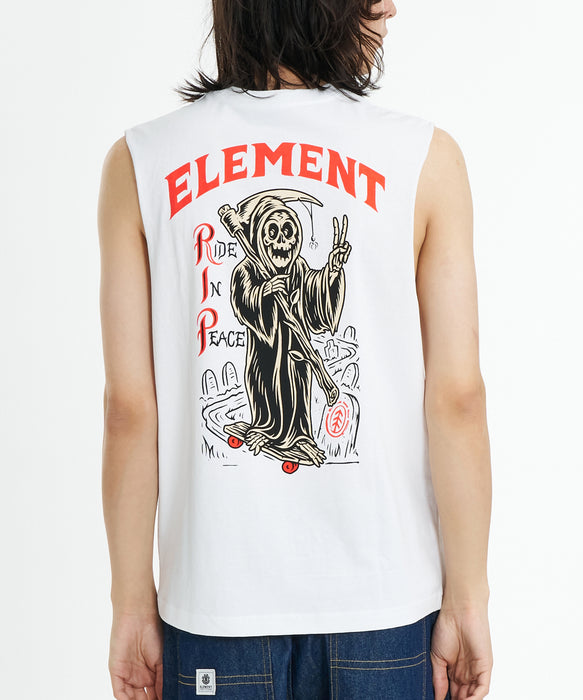 ELEMENT メンズ TIMBER RIP NO SLEEVE Tシャツ 【2026年夏モデル】 WHT / XL