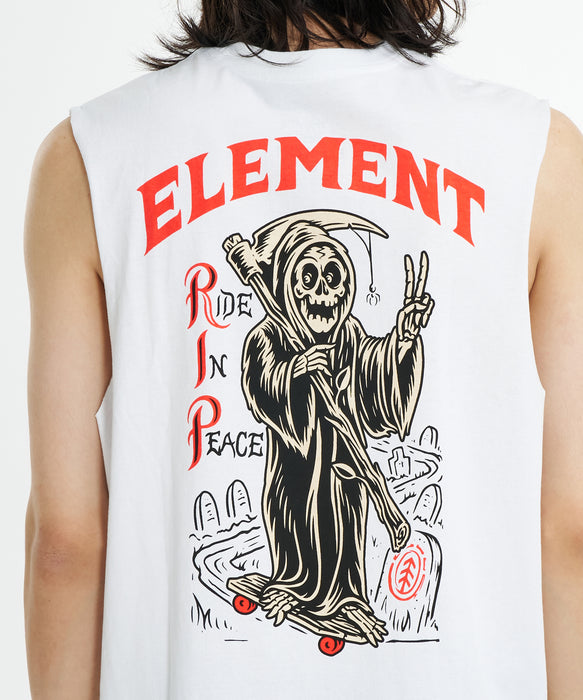 ELEMENT メンズ TIMBER RIP NO SLEEVE Tシャツ 【2026年夏モデル】 WHT / XL