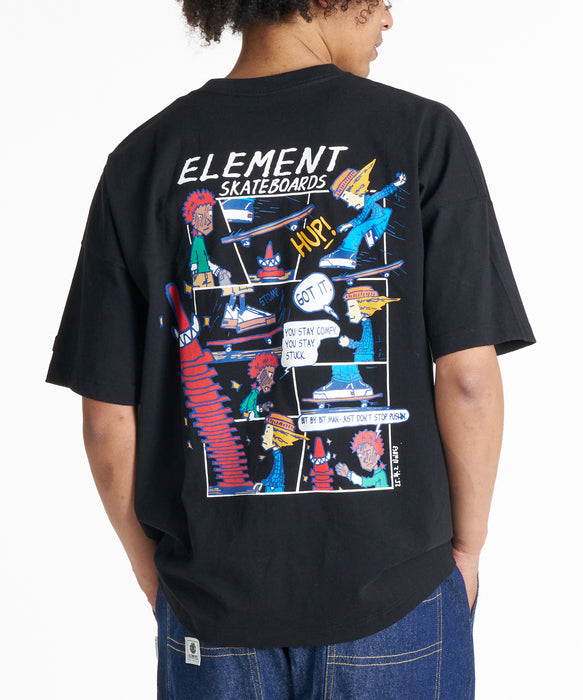 ELEMENT メンズ CAMOCHILL COMIC SS Tシャツ 【2026年夏モデル】 FBK / XL