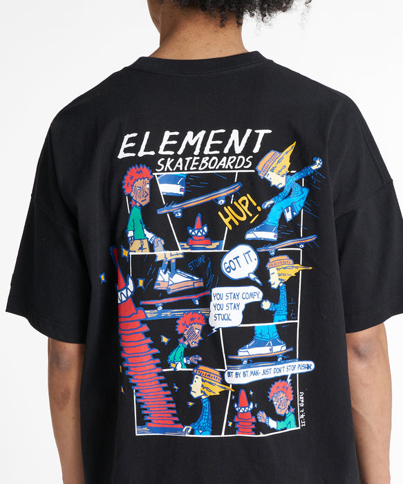 ELEMENT メンズ CAMOCHILL COMIC SS Tシャツ 【2026年夏モデル】 FBK / XL