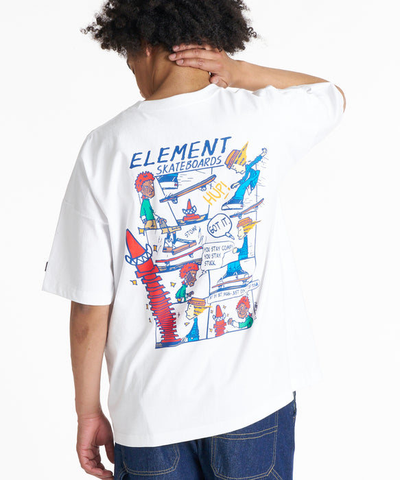 ELEMENT メンズ CAMOCHILL COMIC SS Tシャツ 【2026年夏モデル】 WHT / XL