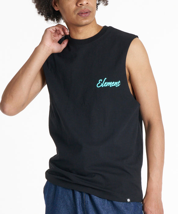 ELEMENT メンズ FLOWER 5 NO SLEEVE Tシャツ 【2026年夏モデル】 FBK / XL