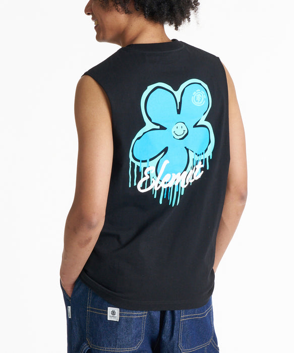 ELEMENT メンズ FLOWER 5 NO SLEEVE Tシャツ 【2026年夏モデル】 FBK / XL