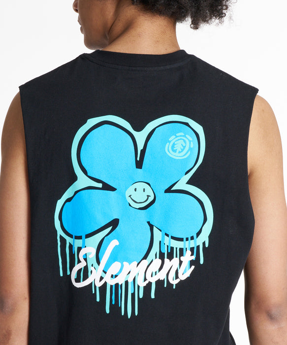 ELEMENT メンズ FLOWER 5 NO SLEEVE Tシャツ 【2026年夏モデル】 FBK / XL