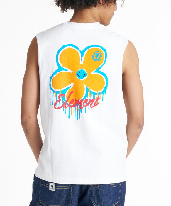 ELEMENT メンズ FLOWER 5 NO SLEEVE Tシャツ 【2026年夏モデル】 WHT / XL