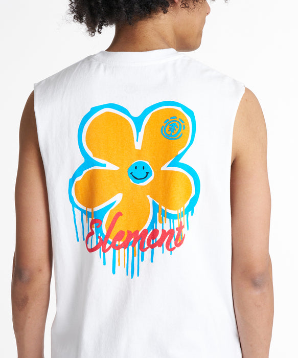 ELEMENT メンズ FLOWER 5 NO SLEEVE Tシャツ 【2026年夏モデル】 WHT / XL
