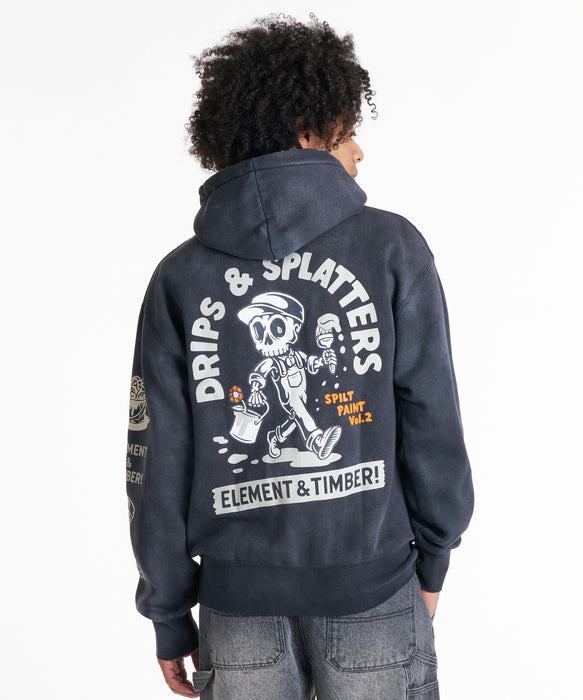 ELEMENT メンズ TIMBER DRIPS ZIP HOOD パーカー 【2026年秋冬モデル】 MBK / XL
