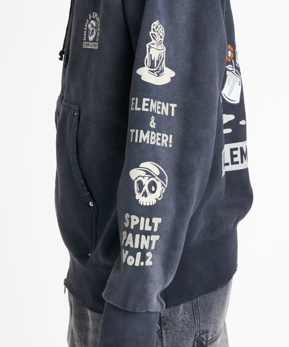 ELEMENT メンズ TIMBER DRIPS ZIP HOOD パーカー 【2026年秋冬モデル】 MBK / XL