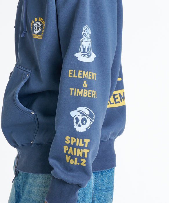 ELEMENT メンズ TIMBER DRIPS ZIP HOOD パーカー 【2026年秋冬モデル】 SNV / XL