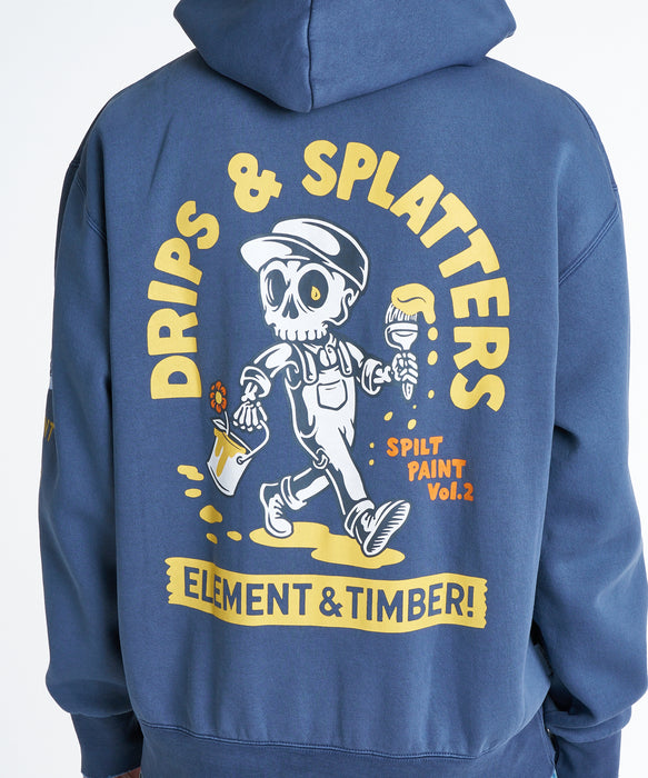 ELEMENT メンズ TIMBER DRIPS ZIP HOOD パーカー 【2026年秋冬モデル】 SNV / XL