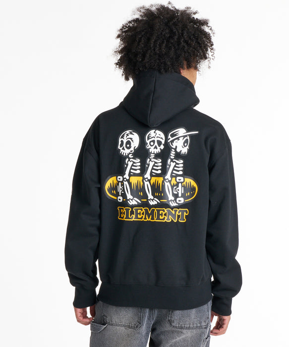ELEMENT メンズ TIMBER 3 ZIP HOOD WR パーカー 【2026年秋冬モデル】 FBK / XL